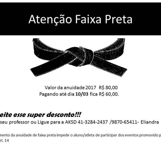 ATENÇÃO FAIXA PRETA.